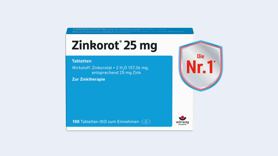 Akne?**
Zinkorot® 25 mg kann das Hautbild verbessern